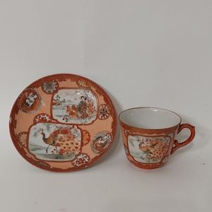 Vintage Japanese Kutani Tea Cup and saucer